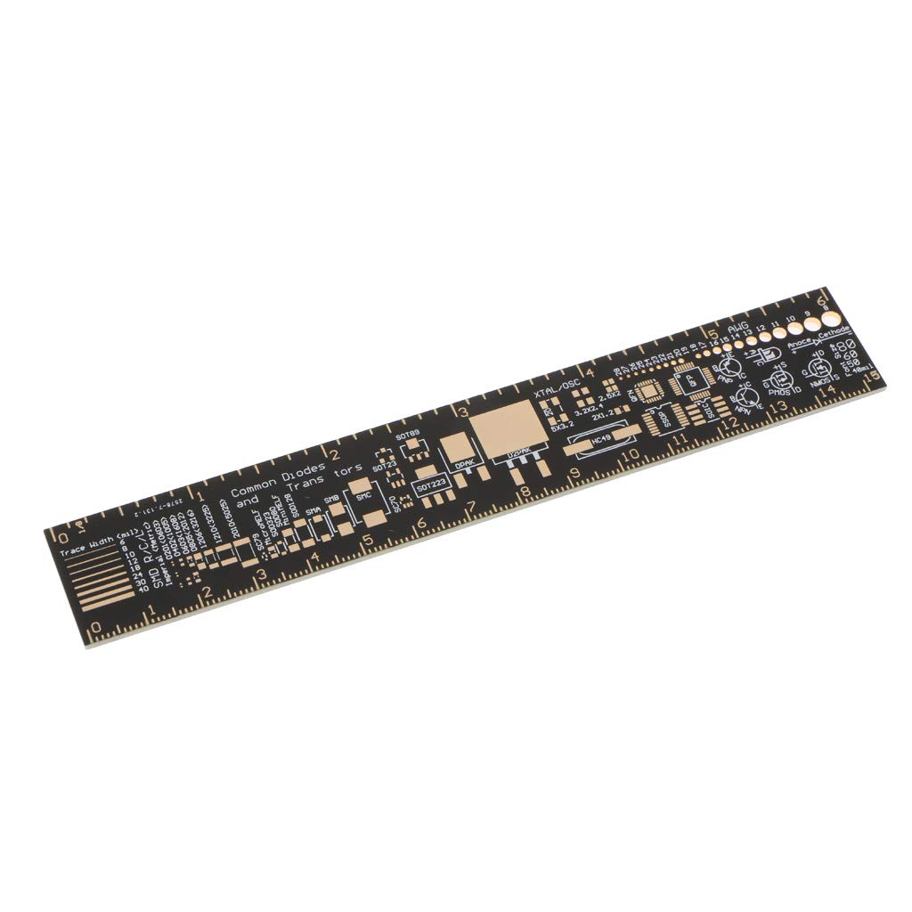 Amazon.co.jp: PCBルーラー 基板定規 回路設計 電子工作 15cm: 文房具