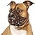 CollarDirect Pitbull Dog Muzzle Leather Amstaff Muzzles Staffordshire Terrier Secure Basket (Brown)