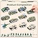 3 otters 62PCS Die-cast Military Vehicles Playsets,Army Toy Vehicle Models Alloy Metal Vehicle with Army Men, Truck Tank Helicopter Toys Military Combat Toys for Boy Girl Kid Birthday Gift Party Favor