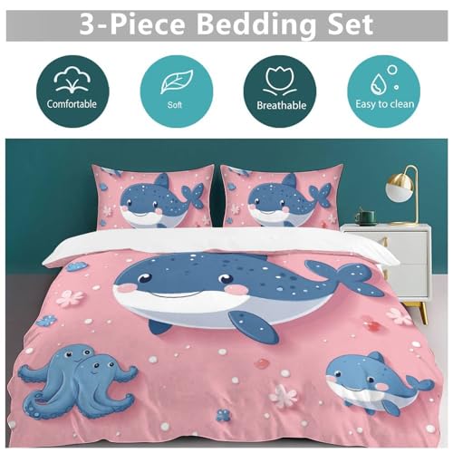 Parure de lit microfibre douce housse couette animal durable