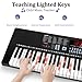 Vangoa 61-Key Light-Up Keyboard Piano for Beginners, 350 Tones & Timbres, 3 Teaching Modes, With Microphone, Black
