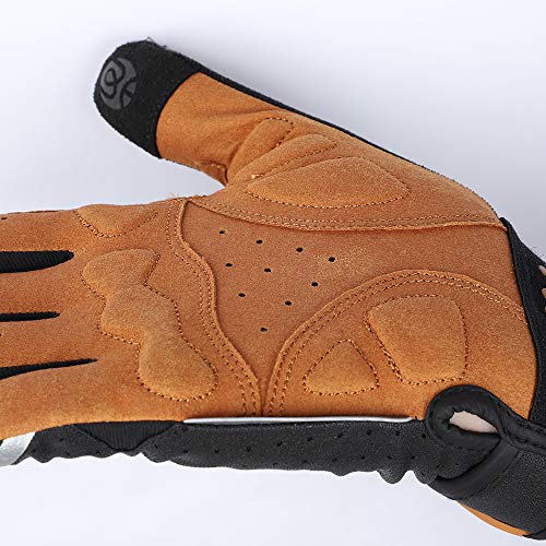 Andoer Luvas de ciclismo antiderrapante respirável masculino anti-choque para esportes ao ar livre l