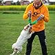 Bull Fit Beisswurst für Hunde, 30 cm, mit Zwei Schlaufen - Sehr Robustes Hundespielzeug zum Training, Tauziehen und Zerrspiele mit Hund - Aus hochwertigem Baumwolle-Nylon handgefertigt (Orange)