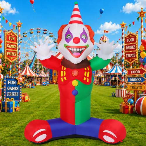 COMIN 7 FT Carnival Clown Inflatables Circus Blow Up Decorations