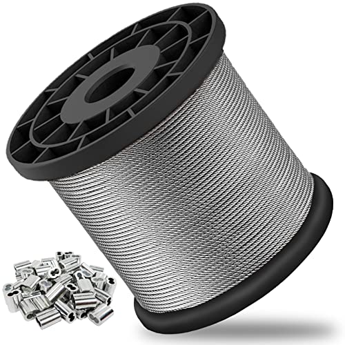 1/16 Wire Rope, 304 Stainless Steel Cable, Aircraft Cable, Steel Wire, 328FT…