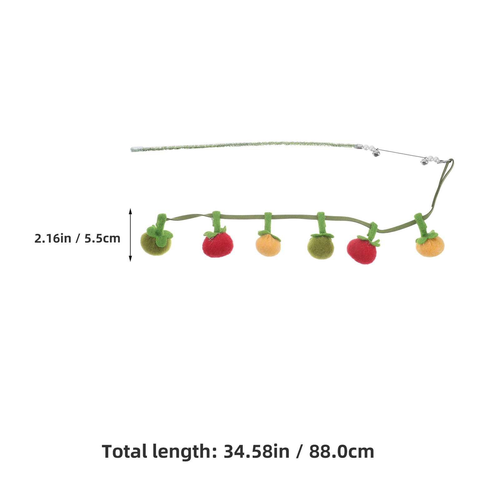 Baguette à Chat Interactive 88 CM avec Clochette et Herbe à Chat Kaki Bâtonnet Polyvalent pour Chatons D’Intérieur et Extérieur pour Stimulation et Exercice