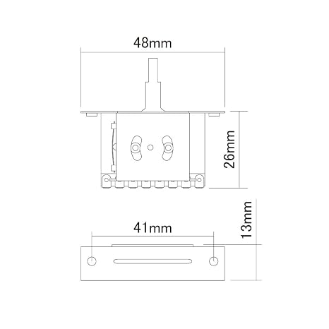 SCUD ALPHA ALP-5W Lever Switch, 5-Way Screw Included