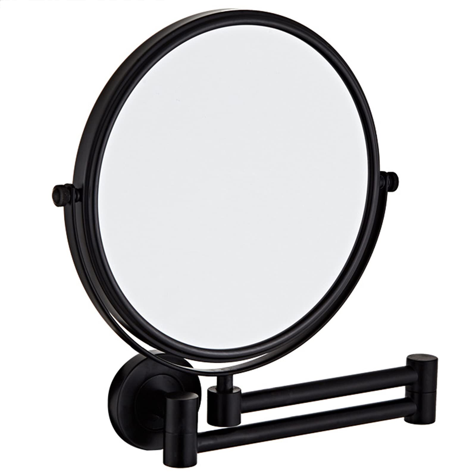 Miroir de rasage de maquillage mural en métal noir au design orientable