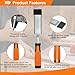 KINGBRO 6 Pcs Wood Chisel Sets, Wood Caving Chisels for Carbon Steel Woodworking Tools, Durable PP+TPR High Impact Handle Wood Chisel Gifts for Woodworkers Men, 6/12/19/25/32/38mm