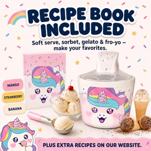 Image of Cow Electric Ice Cream Maker Machine for Kids - Countertop Soft Serve | A fun kids ice cream maker machine for homemade soft serve, sorbet, gelato & frozen yogurt. 1.2 qt small easy to use & clean