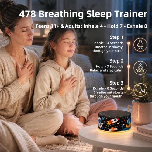 Image of Kipcush White Noise Machine for Baby & Adults, Sleep Sound Machine with 30 Soothing Sounds, 8-Color Night Light, Memory Function, White Noise for Sleeping, Nursery, Office, Travel, Relaxation
