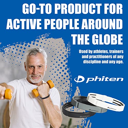 Phiten Metax Modulus Bracelet - Sports Waterproof Silicone Bracelet Wristband For Alternative Healing - Power Elastomer Zone With Metax Technology Spheres - Black, 6.7 Inch #TOP5