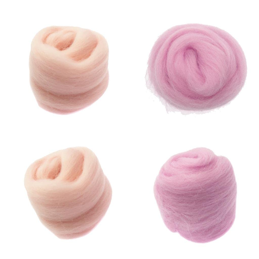 LOOM TREE® 4pcs Handmade Wool Roving Fibre for Needle Felting Materials | Needlecrafts & Yarn | Spinning & Felting | Roving Wool & Fibers-picture-19