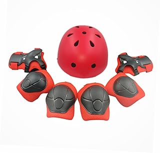 HONMEET 7 Pçs Capacete Para Crianças Capacetes De Skate Crianças Joelheiras E Cotoveleiras Capacete Joelheiras Cotoveleiras Juventude Criança Conjunto De Equipamento De Proteção Conjunto