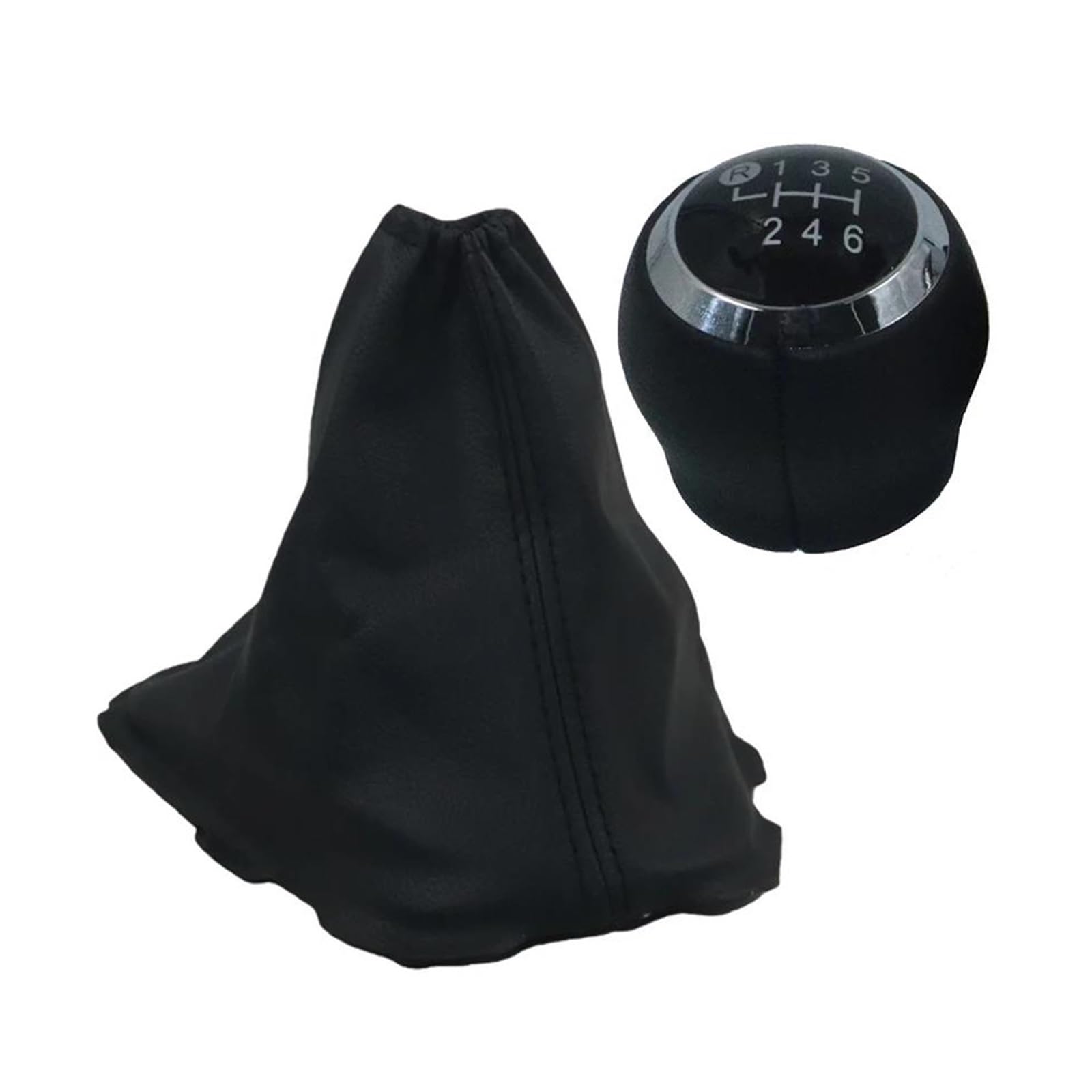 Reokip 6 Speed 1Set Black Gear Shift Knob Boot Lever Gaitor Shifter For Toyota For Auris E150 2006-2012 Gearbox Gaiter Stick Handles Cover Shifter Lever Knob(6 Speed 1Set Black)