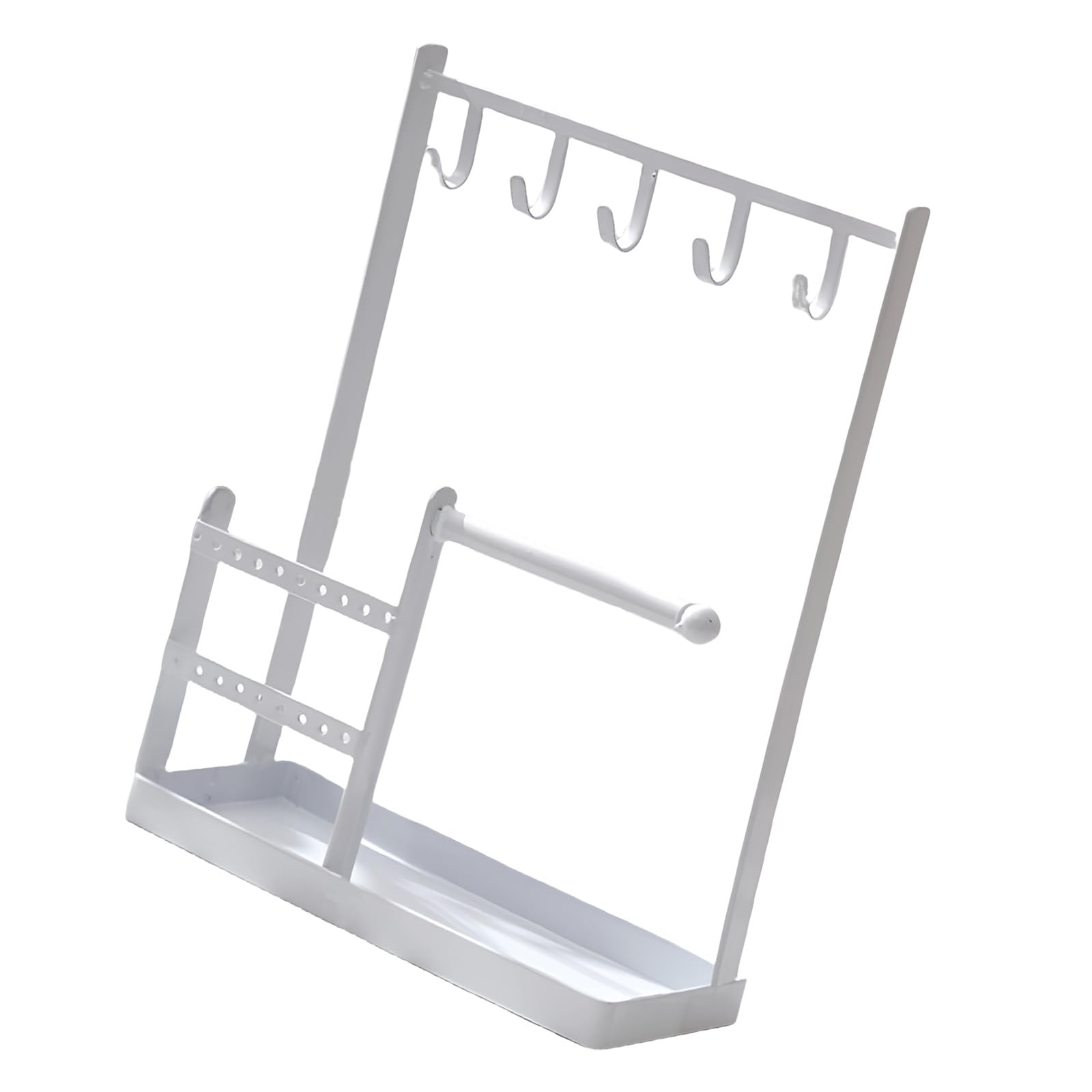 MICFENY Elegant Entryway Organizers For Keys And Earrings With Sturdy Multi Functional Hooks And Tray For Small Items