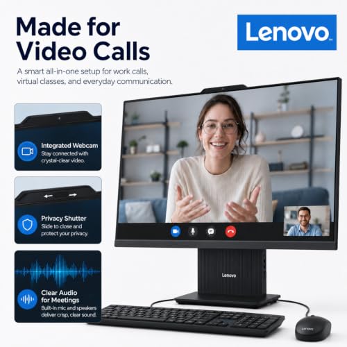 Image of Lenovo IdeaCentre 27 inch FHD All-in-One Desktop Computer, Intel Core i7-13620H(24MB Smart Cache), 16GB DDR5, 512GB PCIe SSD, Wi-Fi 6, HDMI, USB-C, Wired KB&Mouse, Business AIO, Windows 11 Pro