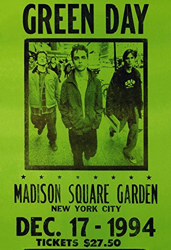 Green Day Concert Poster, NYC, Madison Square Garden, New York City