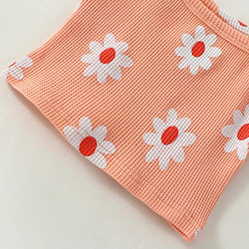 Camiseta infantil sem mangas com estampa floral e shorts 2 peças conjunto e roupas para bebês recém-
