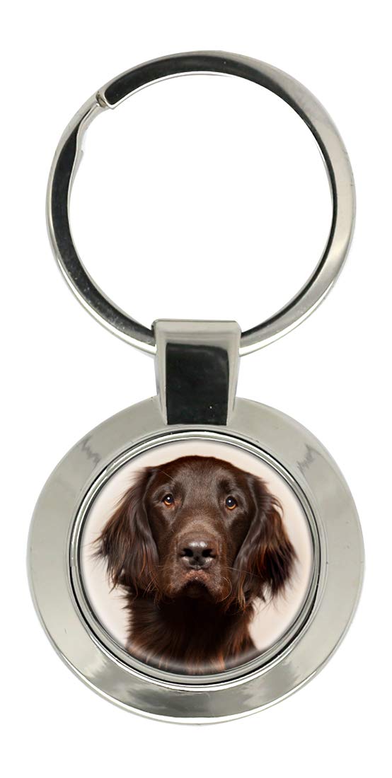 Giftshop UK Flat-Coated Retriever Key Ring