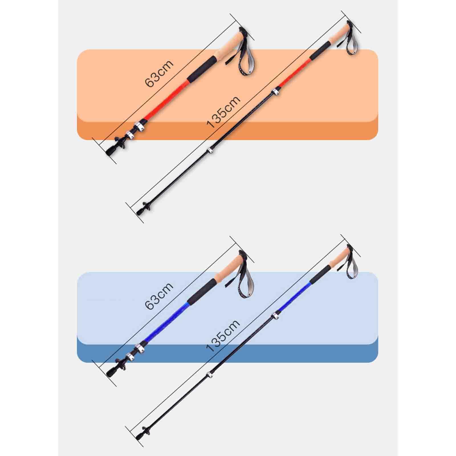 JUSHZ Bastones Senderismo Bastones Trekking Baston Regulables Adulto Aluminio para Mayores Bastón Plegable Senderismo para Caminar Mujer Mayor Exterior Deportes