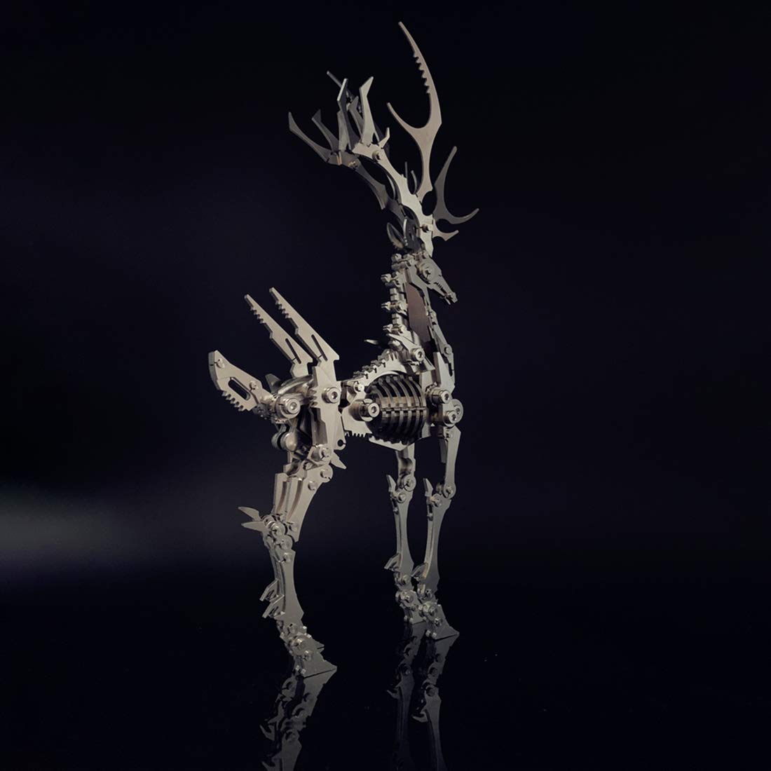 Zestaw 3D Metal Puzzle Big Dream Elk Model, Stalowe 3D Metal Puzzle Miniaturowe zestawy modeli wystroju wnętrz, 3D Łamigłówki Łamigłówki Metalowe ozdoby stali nierdzewnej dorosłych