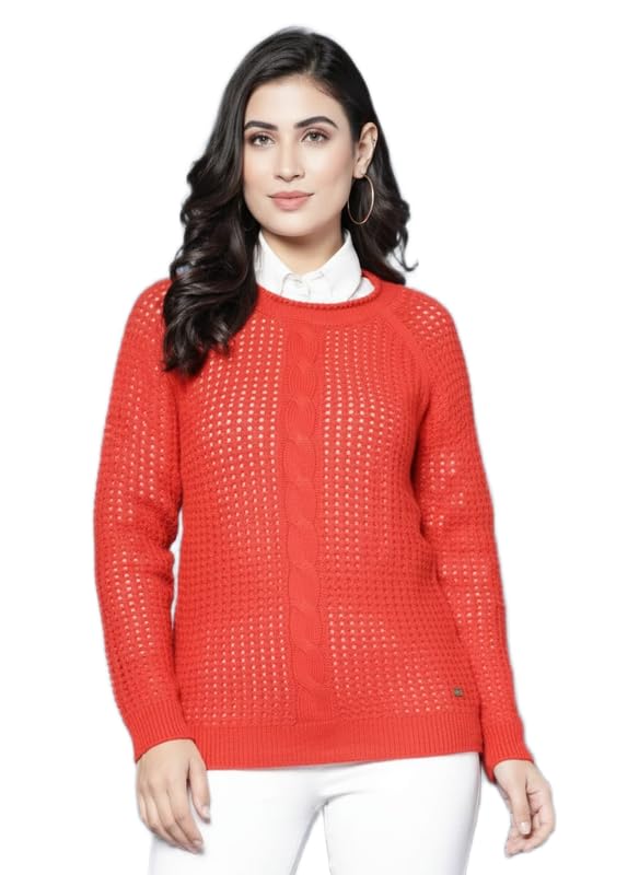 Women's Cable Knit Pullover Sweater - Warm Winter Wear, Stylish Knitwear, Fashionable Jumper, Elegant Outfit-picture-17