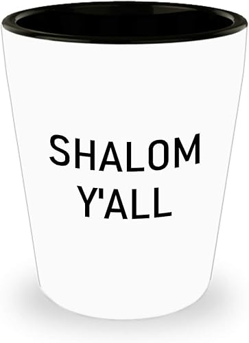 Divertida cita judía de 1.5 onzas, Shalom Y'all, regalo único de sarcasmo inspirador para hombres judíos, mujeres, mamá, papá