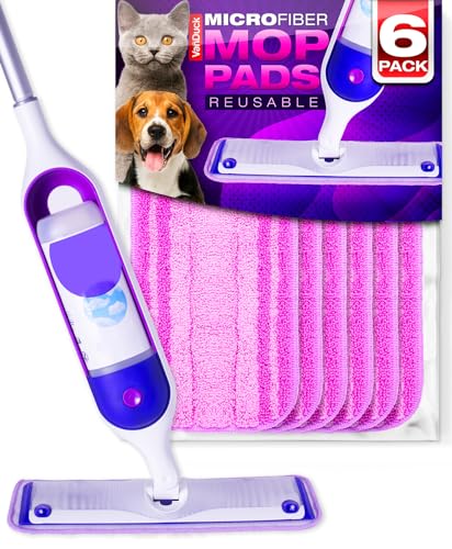 VanDuck Reusable Microfiber Mop Pads for Swiffer PowerMop 6 Pack