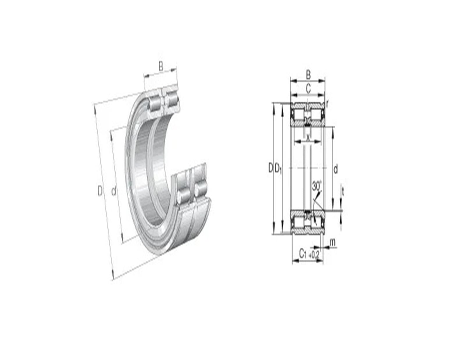 1 pz SL04 5010 PP 50X80X40 ADB-2LSV Cuscinetto a rulli cilindrici a Doppia a Pieno riempimento