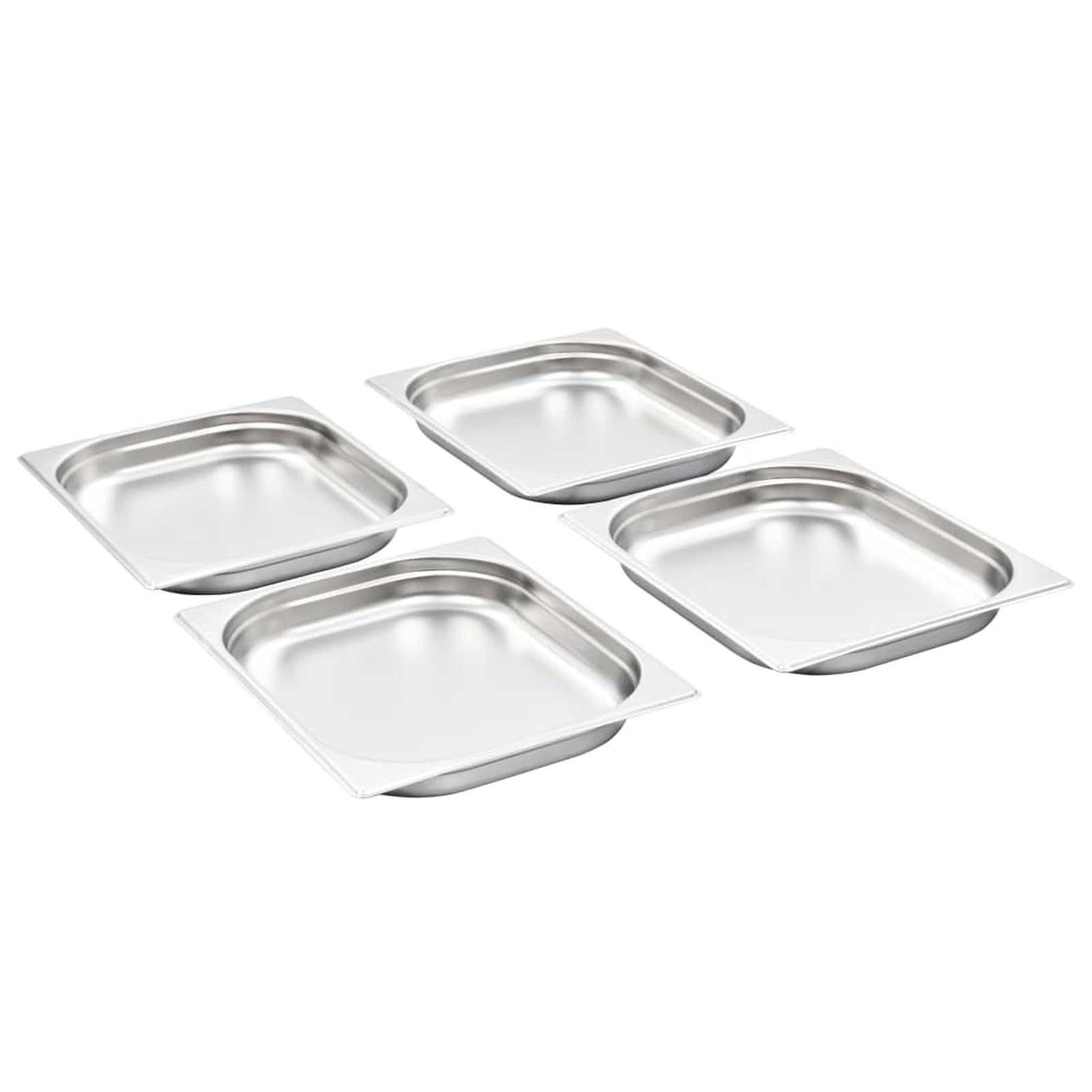 Gastronorm Contenedores 8 piezas GN 1/2 40 mm Acero Inoxidable Mesa Vapor Sartenes