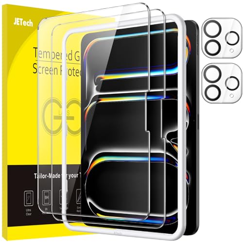Ya en manzanajugosa.com: JETech Protector de Pantalla para iPad Pro 13 Pulgadas M5/M4 (2025/2024) con Protector Lente Cámara, Marco de Instalación Fácil, Cristal Vidrio Templado Anti-Arañazos, 2 Paquetes Cada Uno