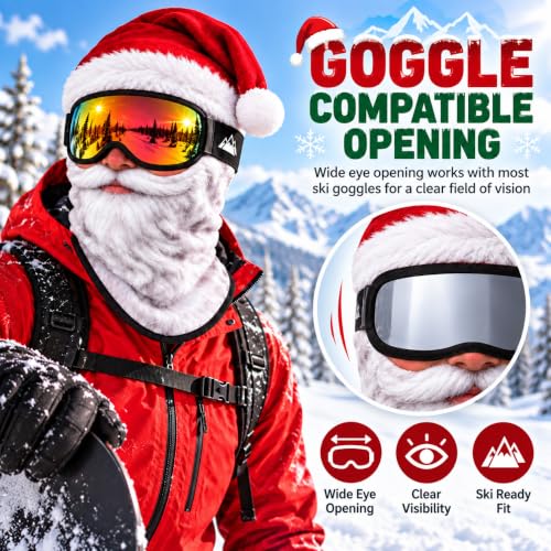 Santa Claus Balaclava Ski Mask, Christmas Full Face Cover，Santa Claus - image 6