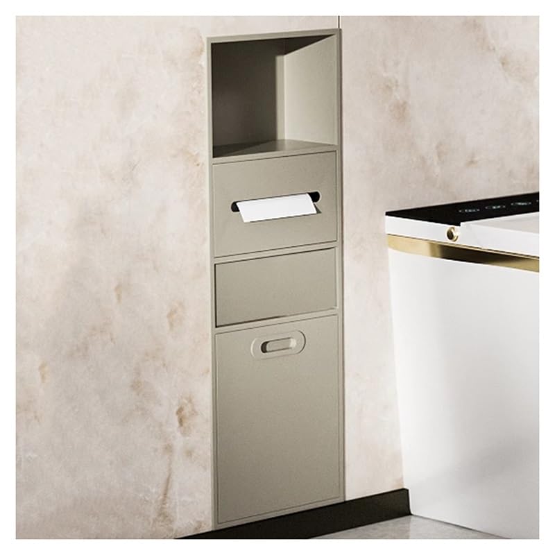 Baodiale Stainless Steel Recessed Wall Mounted Shower Caddy with Trash Can for Home and Hotel Use Without Tiles