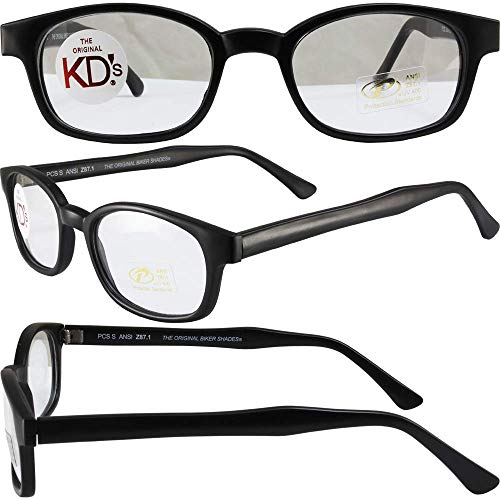 Pacific Coast Sunglasses KD's Matte Black Frame/Clear Lens (20015) Rectangular Sunglasses, Adult4