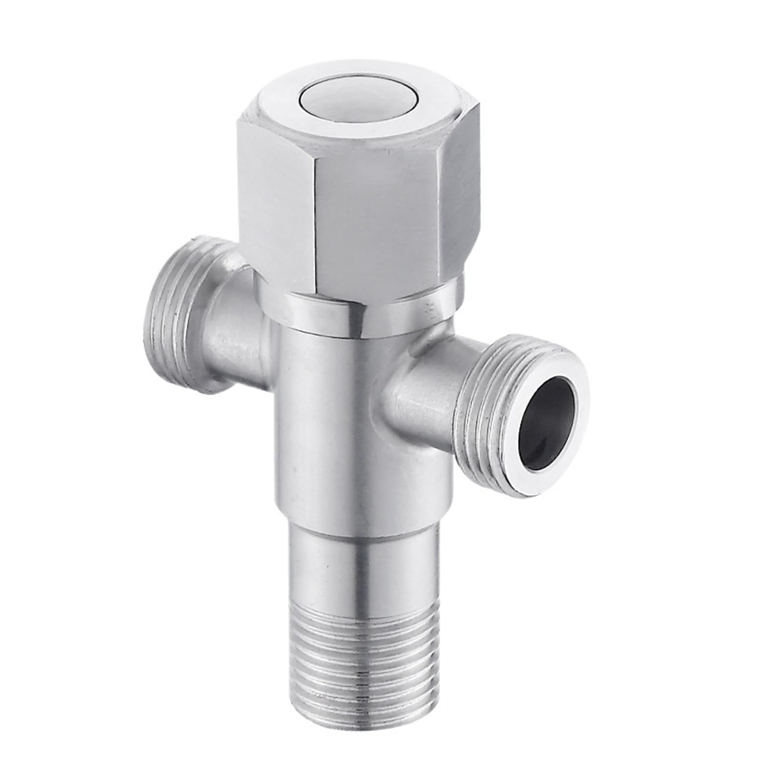 Bvhisehp A G1/2 Thread Stainless Steel Ngle Stop Valve Household Kitchen Bathroom Water Pipeline Control Filling Valve