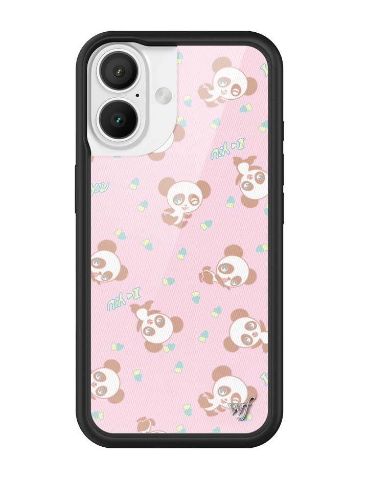 Image of Wildflower Cases - Compatible with iPhone 16 | Protective Black Bumper, 6.5ft Drop Test Certified, Women Owned Small Business | Ashley Williams - Panda