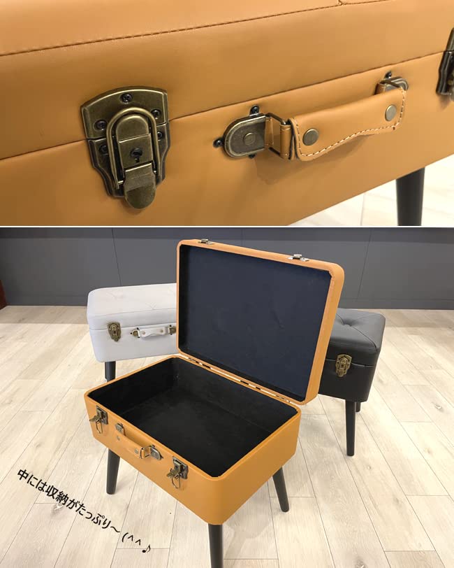 Amazon.co.jp: スツール (グレー) トランク型 ピックスツール ST-3263