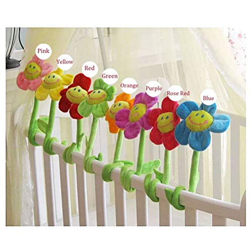 Sushafen 16Pcs Artificial Plush Sunflower Daisy Flower Toy Bendable Curtain Buckle Tiebacks Birthday Wedding Party Gift Decor Fairy Wands Stick Performance Props Novelty School Prize Gifts #TOP7