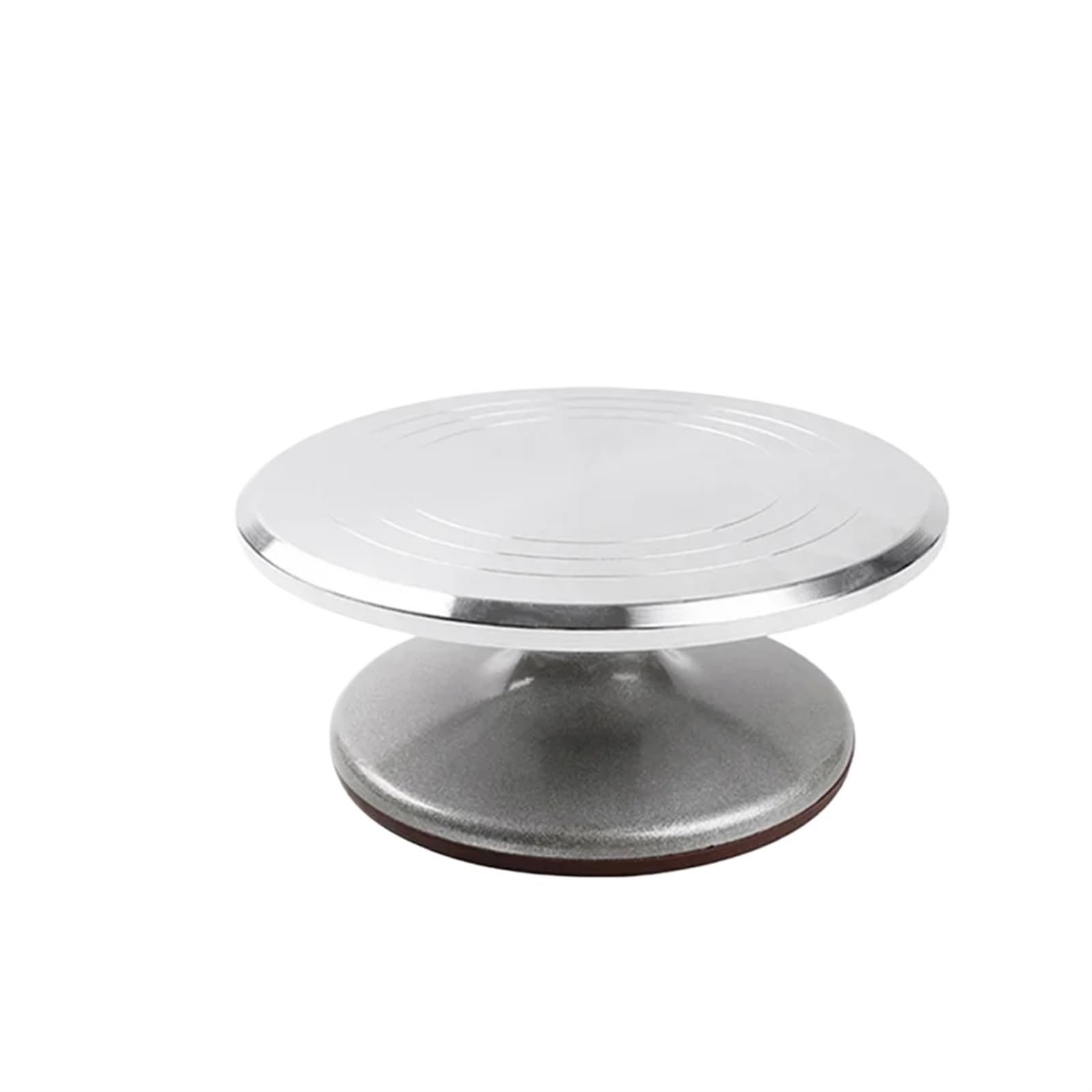 Plato giratorio para tartas Juego de decoración aleación aluminio 12 pulgadas, plato giratorio for pasteles, molde for hornear , juego herramientas for(Silver-12 inch)