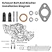 YOSOPP GY6 Exhaust Bolt Nuts Gasket for 50cc 70cc 90cc 110cc 125cc 150cc Scooters ATVs GMB139 Engine Moped Quad 4 Wheeler Dune Buggy Go Karts Taotao Sunl Coolster Jonway Roketa Sandrail (Black)