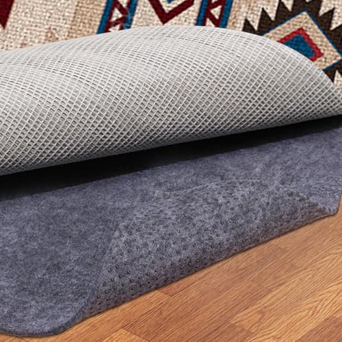 Non Slip Rug Pad, 5x7 Ft Extra Large Felt Area Rug, 1/4” Cushioned Non Skid Carpet Pads, Felt Rug Pad for Under Hardwood Floors, Thick Rug Pads for All Floors, Keep Rug Soft and Safe