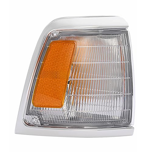 HECASA Pair Corner Lights Compatible with 1992-1995 Toyota Pick-Up Truck Replacement for 8161035100 8162035100 Corner Lamps Assembly Clear Lens Drive & Passenger Side Chrome Trim & Yellow Reflector by HECASA - Image 9