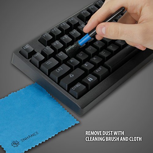 Enhance Mechanical Keyboard O Ring Ultra-Quiet Switch Sound Dampeners Kit Soft 40A Clear (140Pcs), Key Cap Remover, Cleaning Brush, Cloth And Accessory Bag - Mod Kit For Cherry Mx, Ttc, Kaihua #TOP5