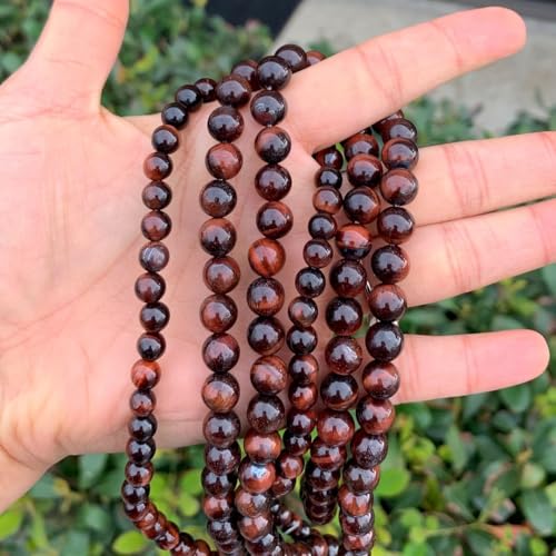 Image of 35pcs Adabele Natural Red Tigers Eye Gemstone 10mm Round Beads