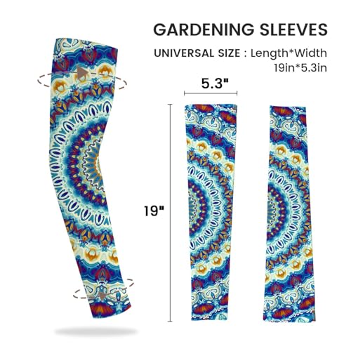 Image of YPHCDO Gardening Sleeves for Women Farm Sun Protection Thorn Proof Cooling Arm Sleeves to Cover Arms for Garden Sports