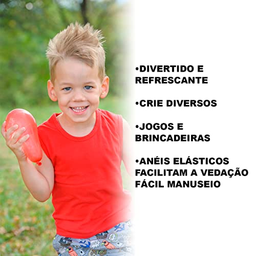 KIT Com 37 Bexigas Mágicas Para Colocar Água Balão Com Suporte Para Torneira Brincadeiras Divertidas
