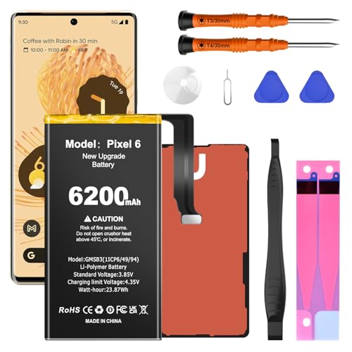 Batterie pour Google Pixel 6 idéale en voyage avec sa puissance durable 6200mAh