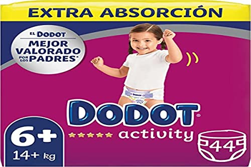 Dodot Activity Windeln, Größe 6+, 44 Windeln, 14 kg+, maximale Absorption und Komfort von Dodot