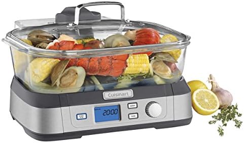 Cuisinart Cook Fresh Digital Glass Steamer, 5 Preprogrammed Food Settings, One Size, Stainless Steel (STM-1000C)